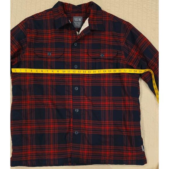 Mountain Hardwear Flannel Microfleece Shacket Jacket Men's XL Red Plaid Warm - Picture 5 of 9